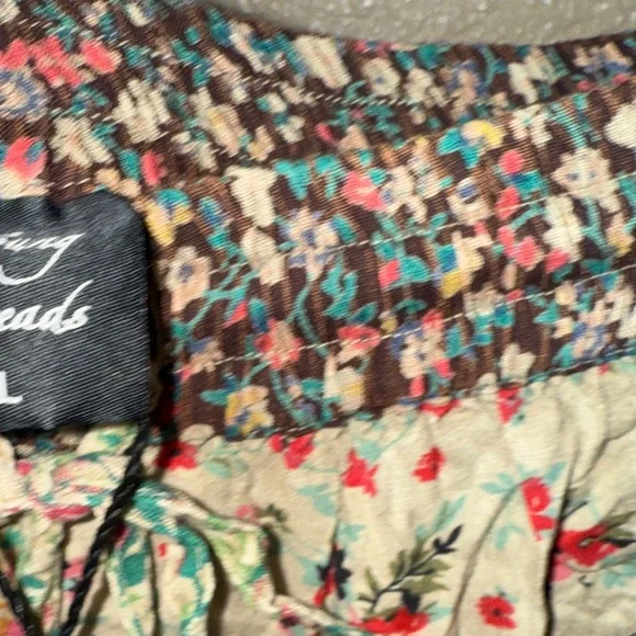 Floral Patchwork Skirt with Ruffled Hem - Picture 6 of 12